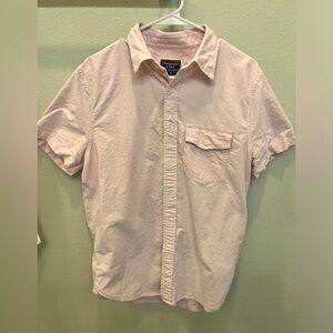 Men’s Abercrombie Pink Short Sleeve Button Down Shirt